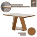 Mesa de Jantar 6 Lugares Viena com Vidro Cinamomo/Off White/Capuccino - Lj Móveis