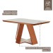 Mesa de Jantar 4 Lugares Viena com Vidro Prêmio/Off White/Linho Bege - Lj Móveis