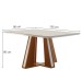 Mesa de Jantar 4 Lugares Madri com Vidro Premio/Off White/Linho Bege - Lj Móveis