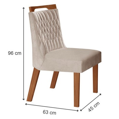 Kit 4 Cadeiras Atenas Prêmio/Pena Bege - Lj Móveis