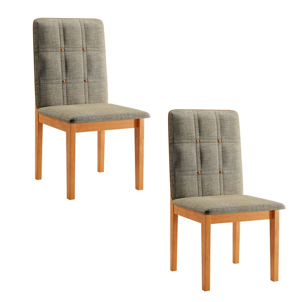 Cadeiras Kit 2 Cadeiras Agata Linho - Jcm Móveis