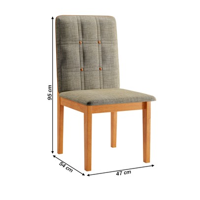 Cadeiras Kit 2 Cadeiras Agata Linho - Jcm Móveis