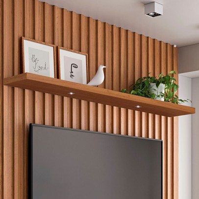 Prateleira 150cm com Led Freijó - Pradel