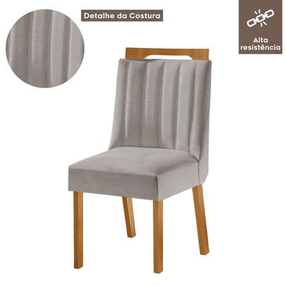 Kit 4 Cadeiras Lottus Cinamomo/Capuccino - Lj Móveis