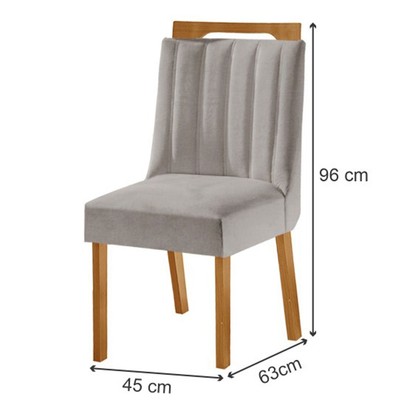 Kit 4 Cadeiras Lottus Cinamomo/Capuccino - Lj Móveis