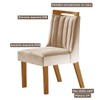 Kit 4 Cadeiras Lottus Cinamomo/Creme - Lj Móveis
