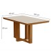 Mesa de Madeira Lottus 120cm com Vidro Cinamomo/Off White - Lj Móveis