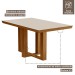 Mesa de Madeira Lottus 120cm com Vidro Cinamomo/Off White - Lj Móveis