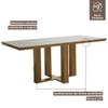 Mesa de Madeira Lottus 160cm com Vidro Cinamomo/Off White - Lj Móveis
