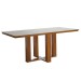 Mesa de Madeira Lottus 160cm com Vidro Prêmio/Off White - Lj Móveis