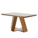 Mesa de Madeira Viena 120cm com Vidro Cinamomo/Off White - Lj Móveis