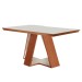Mesa de Madeira Viena 120cm com Vidro Prêmio/Off White - Lj Móveis