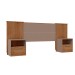 Cabeceira Casal King Extensível Lucius 2 Gavetas Ripado Buriti/Fendi - Caemmun