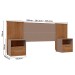Cabeceira Casal King Extensível Lucius 2 Gavetas Ripado Buriti/Fendi - Caemmun