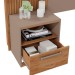 Cabeceira Casal King Extensível Lucius 2 Gavetas Ripado Buriti/Fendi - Caemmun