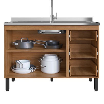 Cozinha Compacta Cedro 8 Portas 3 Gavetas Montana/Grafite - Quiditá Móveis