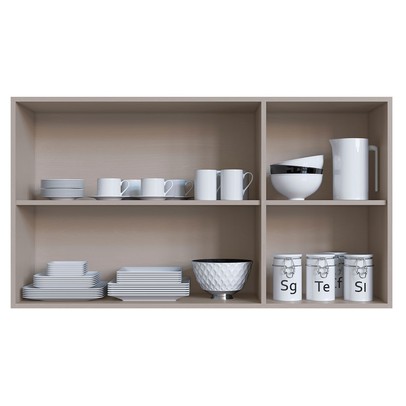 Cozinha Compacta ébano 9 Portas 3 Gavetas Montana/Fumê - Quiditá Móveis