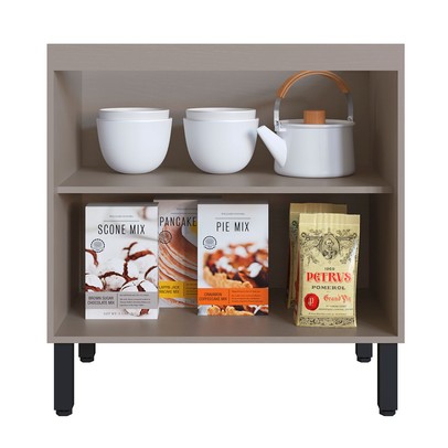 Cozinha Compacta ébano 9 Portas 3 Gavetas Montana/Fumê - Quiditá Móveis