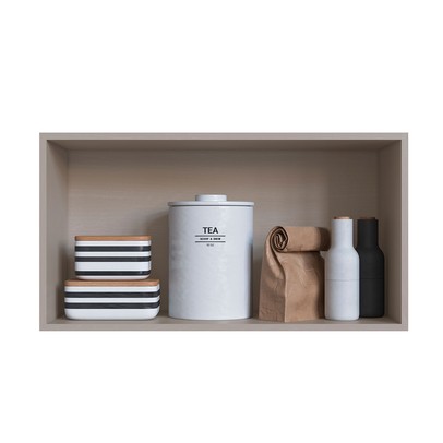 Cozinha Compacta ébano 9 Portas 3 Gavetas Fumê/Grafite - Quiditá Móveis