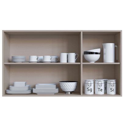 Cozinha Compacta Bambu 7 Portas 3 Gavetas Fumê/Grafite - Quiditá Móveis