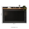 Painel para TV Até 70 Polegadas Bristol 1 Prateleira Black/Freijo - Panorama Móveis