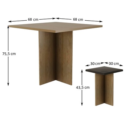 Mesa de Jantar 4 Lugares Stella Avela - Pnr Móveis