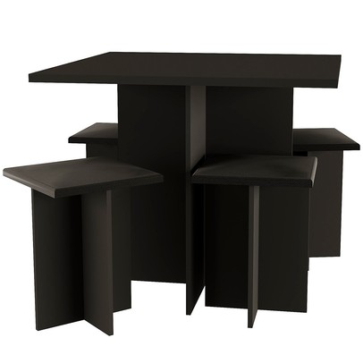 Mesa de Jantar 4 Lugares Stella Onix - Pnr Móveis