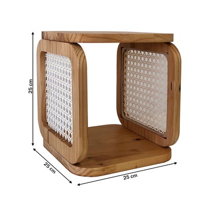 Nicho Decorativo Mariah 25x25cm Pinus - In House Decor