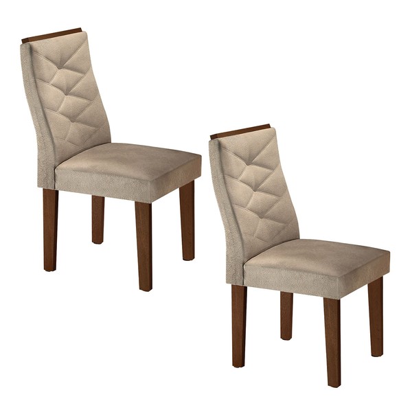 Cadeiras Kit 2 Cadeiras Germany Chocolate/Jacar - Cel Móveis