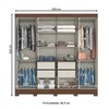 Guarda-Roupa Casal 8 Portas 4 Gavetas Castanho Hp - Briz