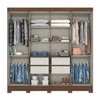 Guarda-Roupa Casal 8 Portas 4 Gavetas Castanho Hp - Briz