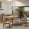 Mesa de Jantar 6 Lugares Luxe com Vidro Cinamomo/Off White - Panorama Móveis
