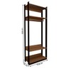Closet Industrial Marseille 2 Prateleiras 1 Cabideiro Black/Brise - Panorama Móveis