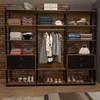 Closet Industrial Marseille 4 Gavetas 6 Prateleiras 1 Cabideiro Black/Brise - Panorama Móveis