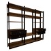 Closet Industrial Marseille 4 Gavetas 6 Prateleiras 1 Cabideiro Black/Brise - Panorama Móveis