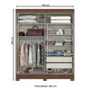 Guarda-Roupa Solteiro 2 Portas 2 Gavetas com Espelho Castanho Hp/Off White - Briz