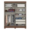 Guarda-Roupa Solteiro 2 Portas 2 Gavetas com Espelho Castanho Hp/Off White - Briz