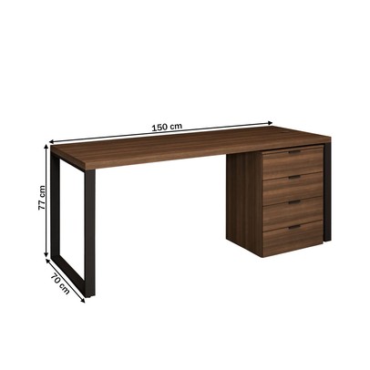 Conjunto Home Office Mesa Diretor 150 Cm e Gaveteiro Munique - Kappesberg