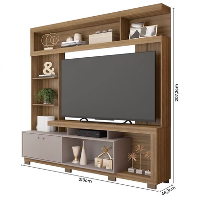 Estante para TV Até 55 Polegadas Formosa 2 Portas Mel/Cacao - Caemmun