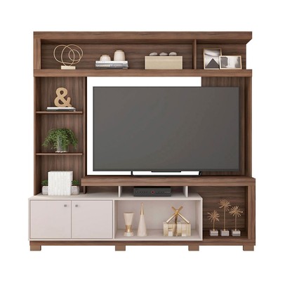 Estante para TV Até 55 Polegadas Formosa 2 Portas Nogueira San Remo/Off White - Caemmun