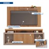Rack com Painel para TV Até 65 Polegadas New Oscar 2 Portas Ripado Buriti/Fendi - Caemmun