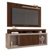 Rack com Painel para TV Até 65 Polegadas New Oscar 2 Portas Ripado Fendi/Havana - Caemmun