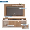 Rack com Painel para TV Até 65 Polegadas New Oscar 2 Portas Ripado Buriti/Off White - Caemmun
