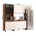 Cozinha Completa Torino 11 Portas 2 Gavetas Amêndola Touch/Branco - Pnr Móveis