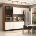 Cozinha Completa Torino 11 Portas 2 Gavetas Amêndola Touch/Branco - Pnr Móveis