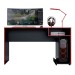 Mesa Gamer Pixel Preto/Vermelho - Caemmun