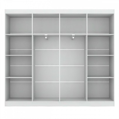 Closet Casal Helena Diamantina 8 Prateleiras Branco Fosco - Panorama Móveis