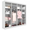 Closet Casal Helena Diamantina 8 Prateleiras Branco Fosco - Panorama Móveis