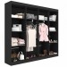 Closet Casal Helena Diamantina 8 Prateleiras Preto Fosco - Panorama Móveis