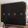 Guarda-Roupa Casal Maria Diamantina 8 Portas 8 Prateleiras Preto Fosco - Panorama Móveis